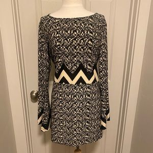 Dress with bell sleeves
